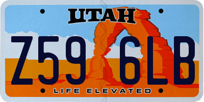 UT license plate Z596LB