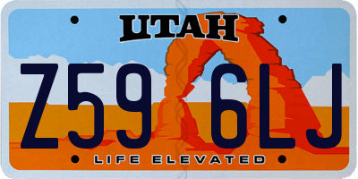 UT license plate Z596LJ
