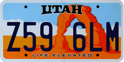 UT license plate Z596LM