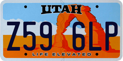 UT license plate Z596LP