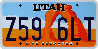 UT license plate Z596LT