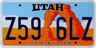 UT license plate Z596LZ