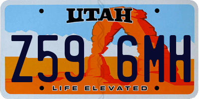UT license plate Z596MH
