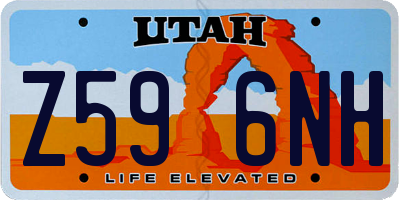 UT license plate Z596NH