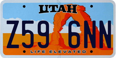 UT license plate Z596NN