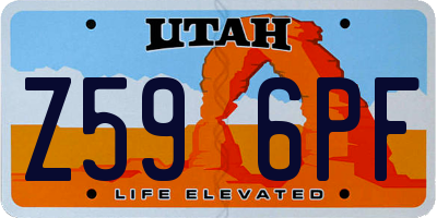 UT license plate Z596PF