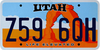 UT license plate Z596QH