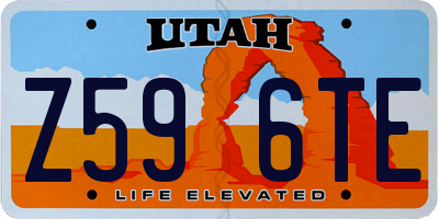 UT license plate Z596TE