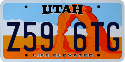 UT license plate Z596TG
