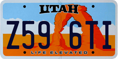 UT license plate Z596TI