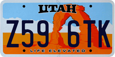 UT license plate Z596TK