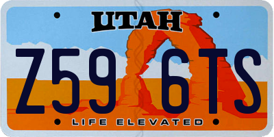 UT license plate Z596TS