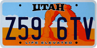 UT license plate Z596TV