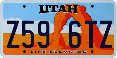 UT license plate Z596TZ