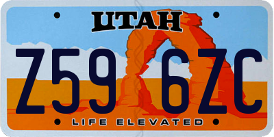 UT license plate Z596ZC