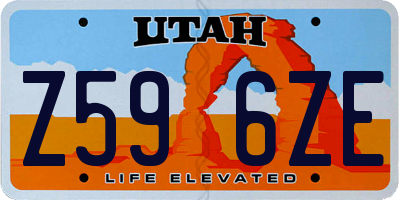 UT license plate Z596ZE
