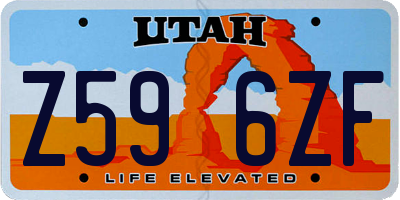 UT license plate Z596ZF