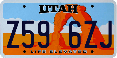 UT license plate Z596ZJ