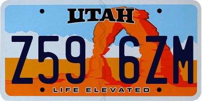 UT license plate Z596ZM