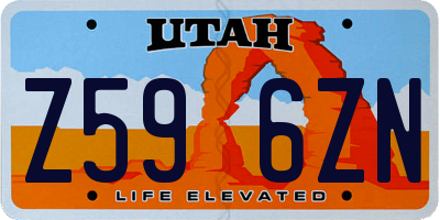 UT license plate Z596ZN