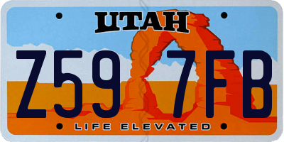 UT license plate Z597FB