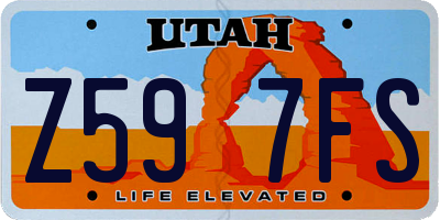 UT license plate Z597FS