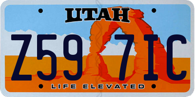 UT license plate Z597IC