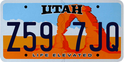 UT license plate Z597JQ