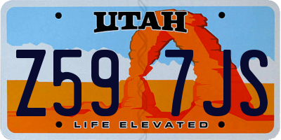 UT license plate Z597JS