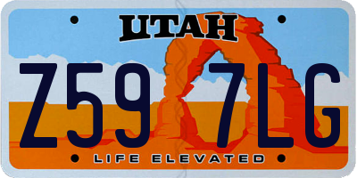 UT license plate Z597LG