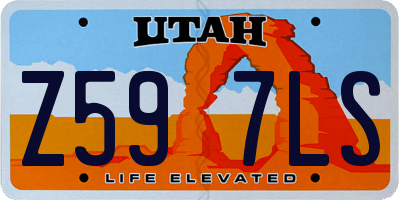 UT license plate Z597LS