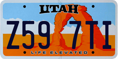 UT license plate Z597TI