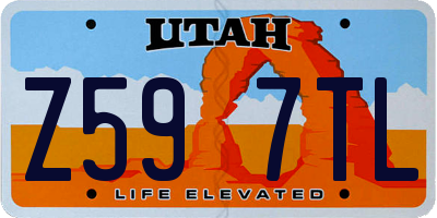 UT license plate Z597TL