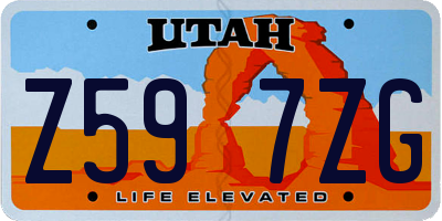 UT license plate Z597ZG