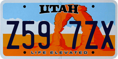 UT license plate Z597ZX