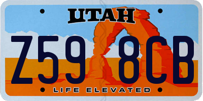 UT license plate Z598CB