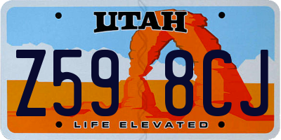 UT license plate Z598CJ