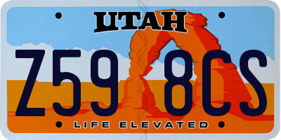 UT license plate Z598CS