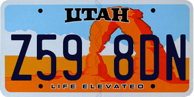 UT license plate Z598DN