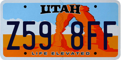 UT license plate Z598FF