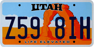 UT license plate Z598IH