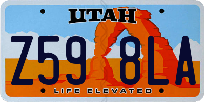 UT license plate Z598LA