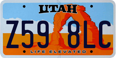 UT license plate Z598LC