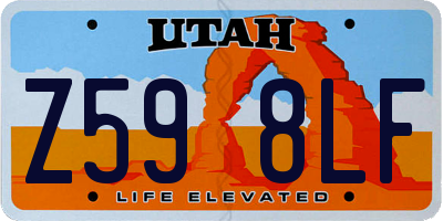 UT license plate Z598LF