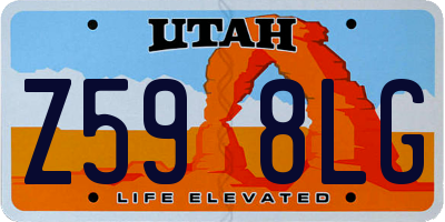 UT license plate Z598LG