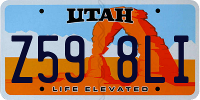 UT license plate Z598LI