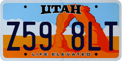 UT license plate Z598LT