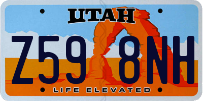 UT license plate Z598NH