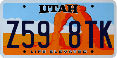 UT license plate Z598TK