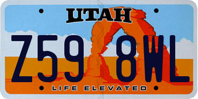 UT license plate Z598WL